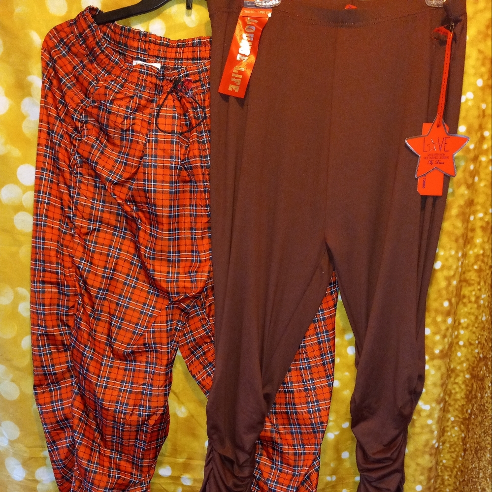 🤎❤️ 2 pairs! Ruched leggings & pants. 🤎❤